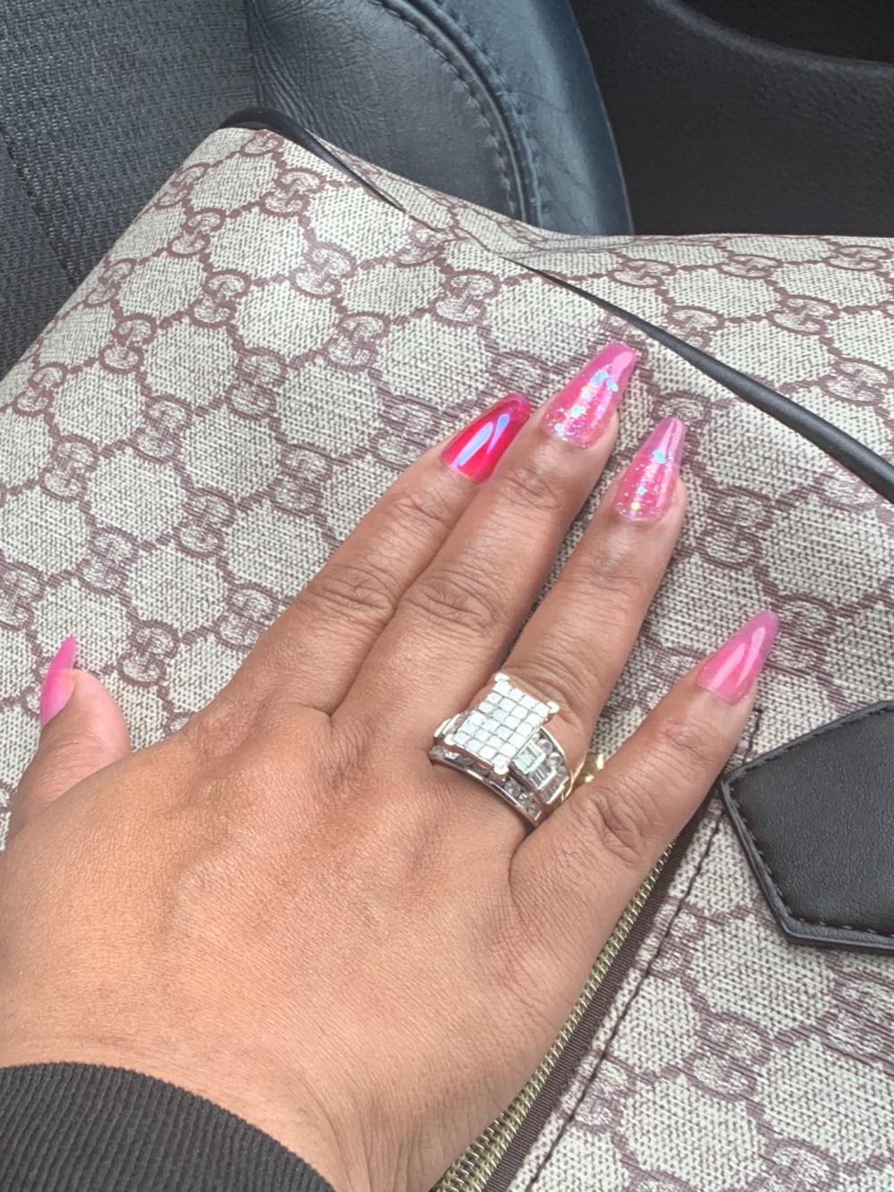 4 carat white gold diamond ring